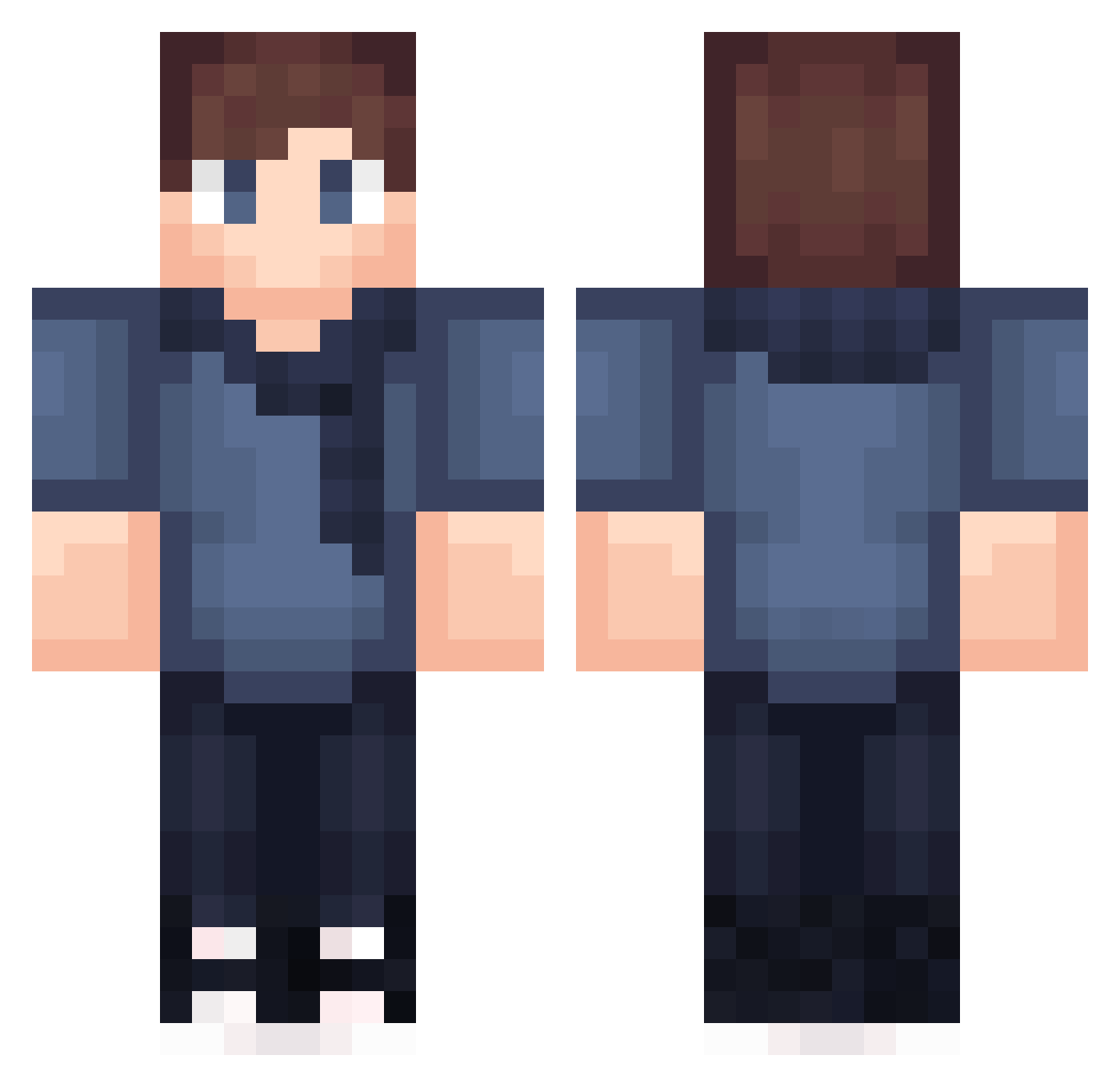 WeayHD Minecraft skin, front and back view