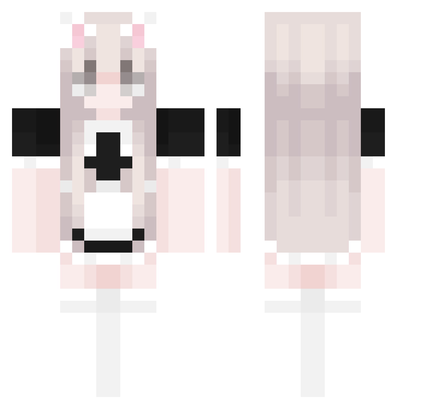 Zer0Pika1 Minecraft skin, front and back view