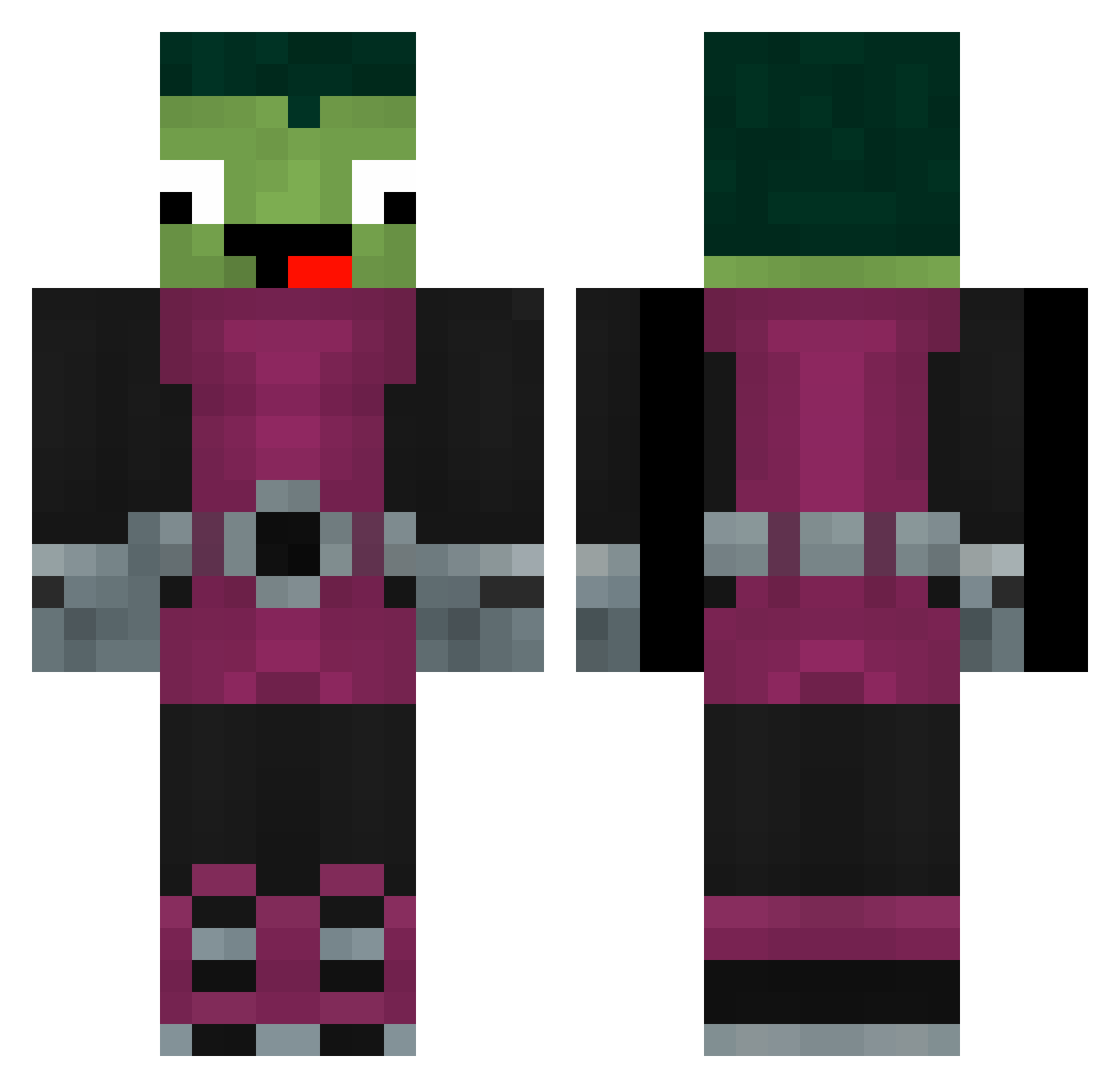 Gominolassj Minecraft skin, front and back view