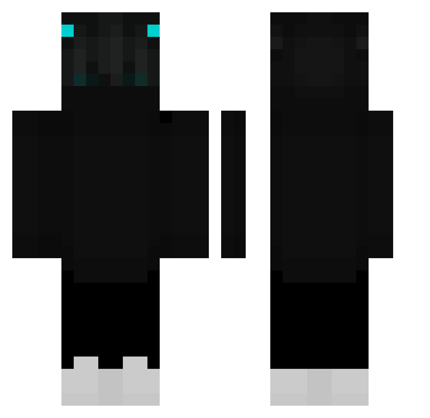 xdgamer2143 Minecraft skin, front and back view