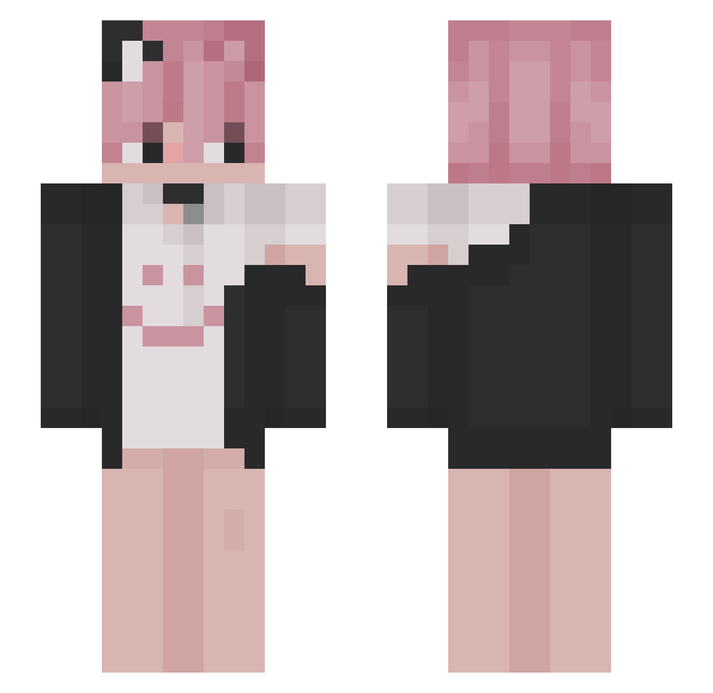 Avocet2 Minecraft skin, front and back view