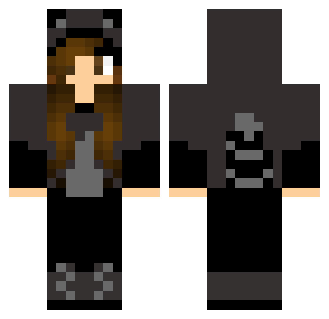 Brenda Minecraft skin, front and back view