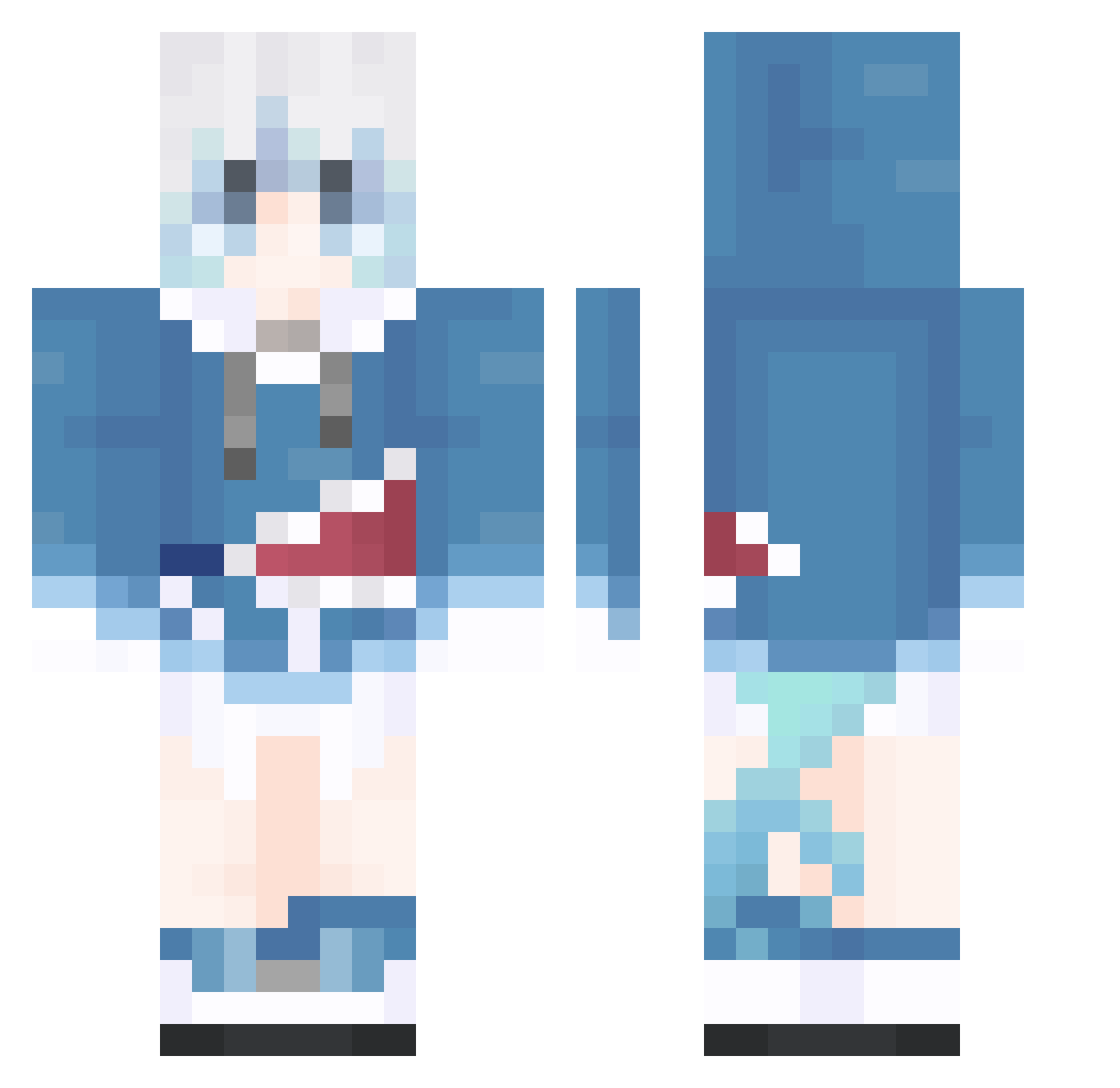 Jackson412_HK Minecraft skin, front and back view