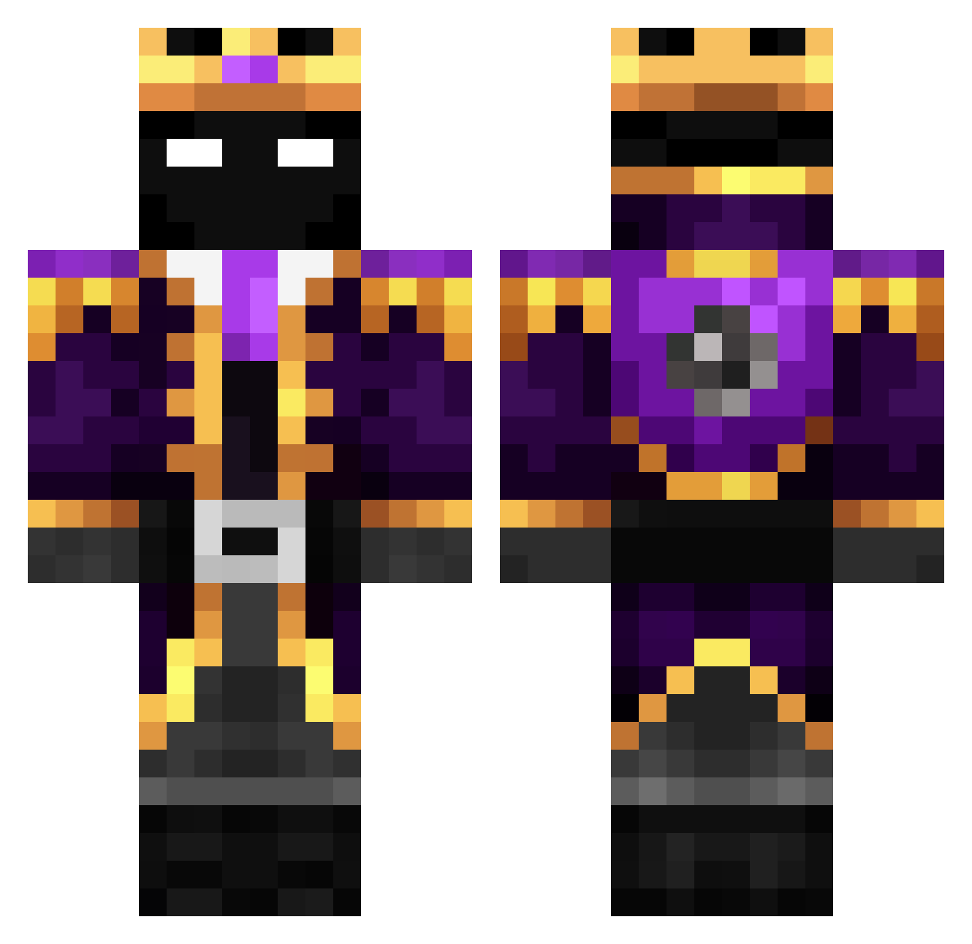 soupyboo Minecraft skin, front and back view