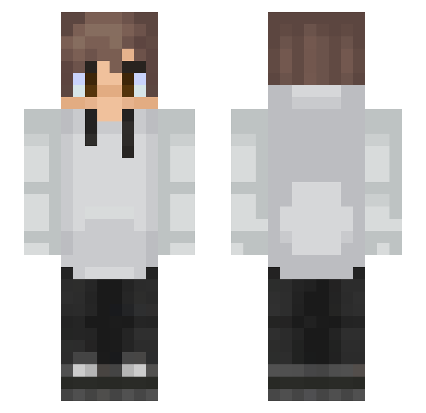 TDsMumDadAndDog Minecraft skin, front and back view