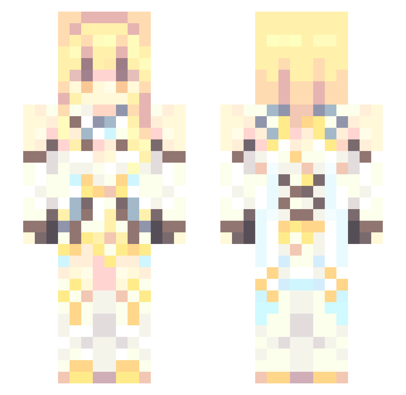 were0117 Minecraft skin, front and back view