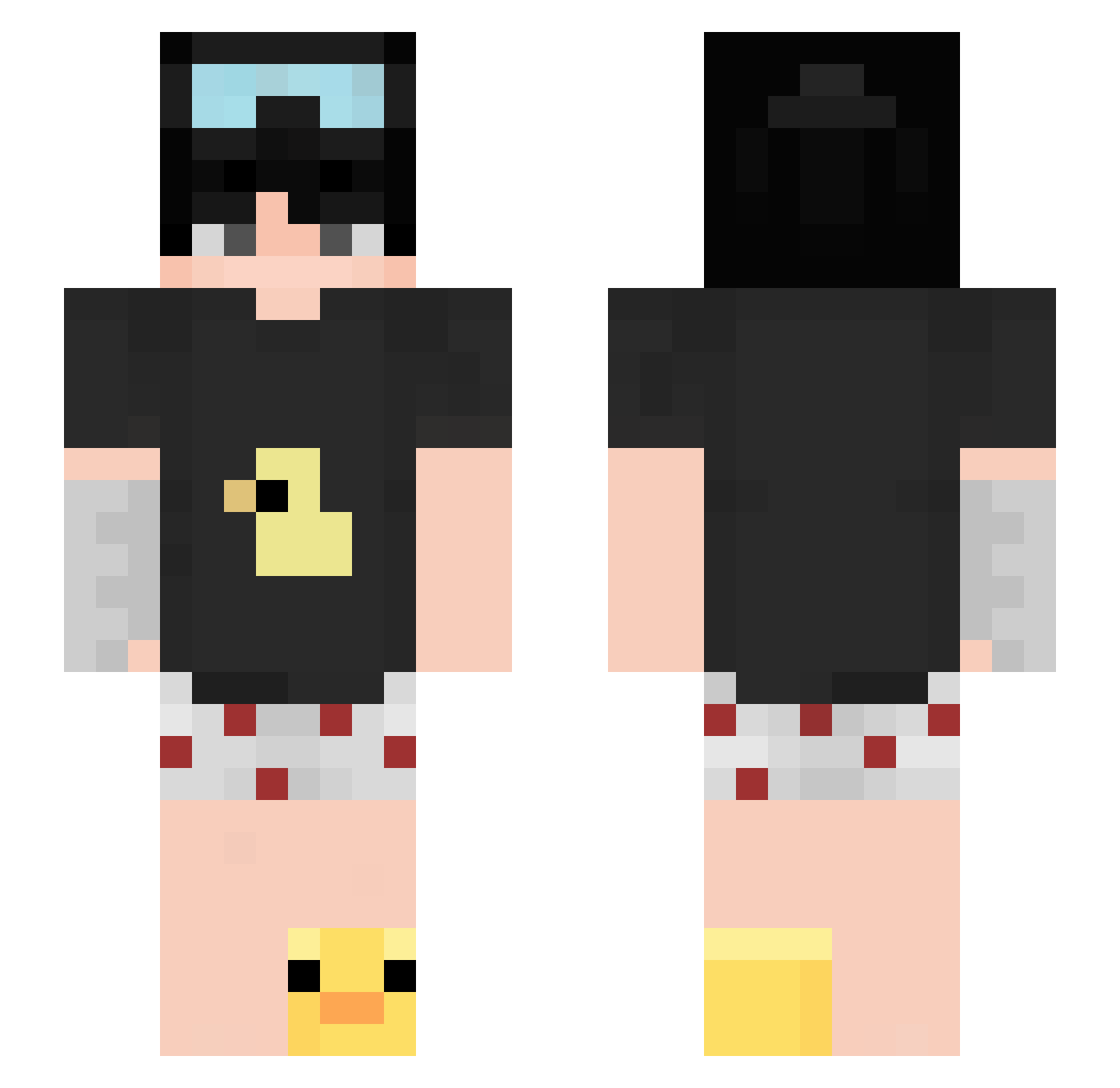 zNxki_ Minecraft skin, front and back view