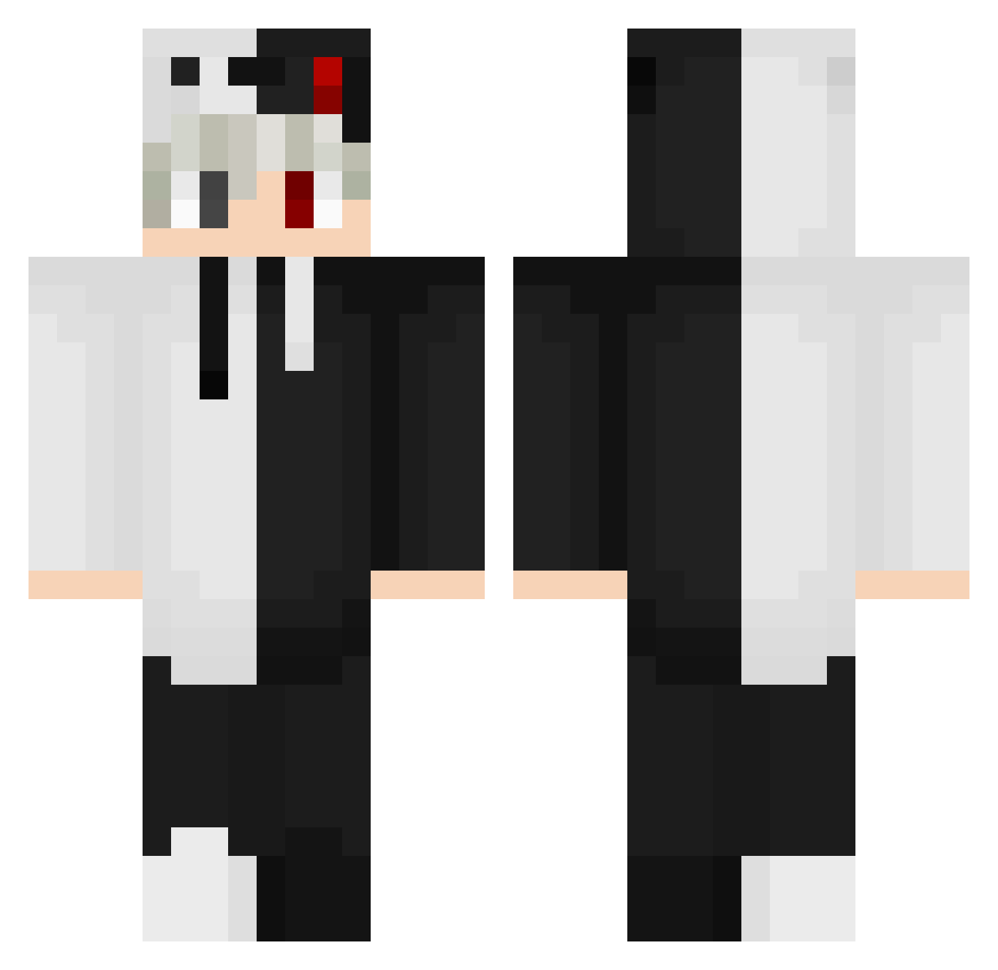 SickJocker Minecraft skin, front and back view