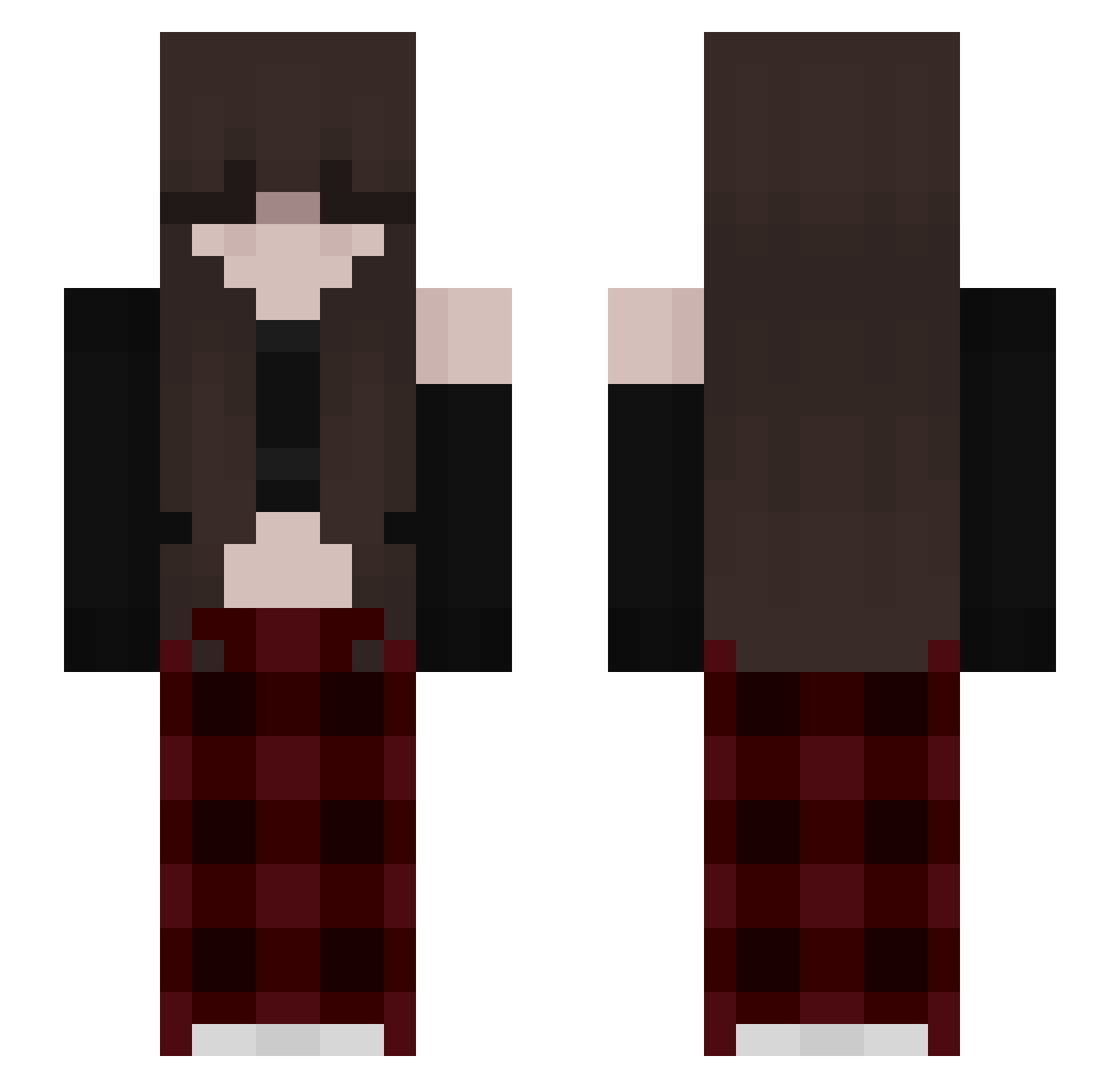 Zabahej Minecraft skin, front and back view