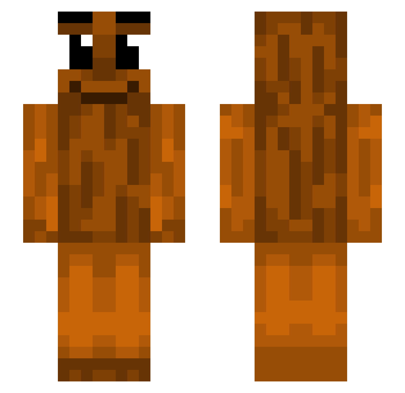 Norbert_Stu Minecraft skin, front and back view