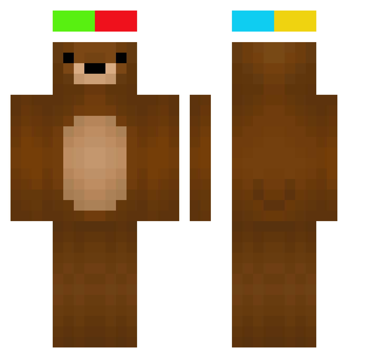 RyzenUser Minecraft skin, front and back view