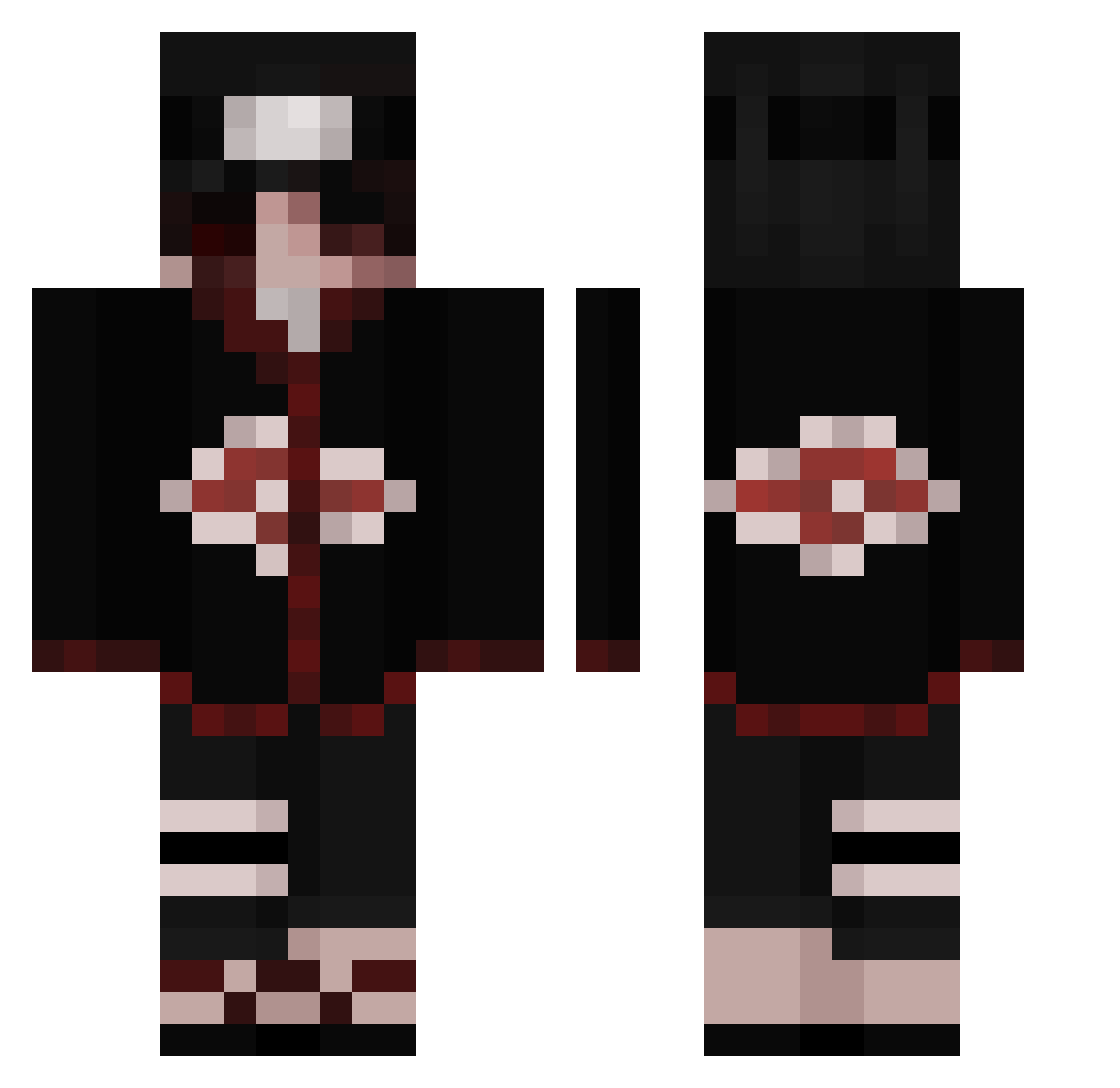 rvgs Minecraft skin, front and back view