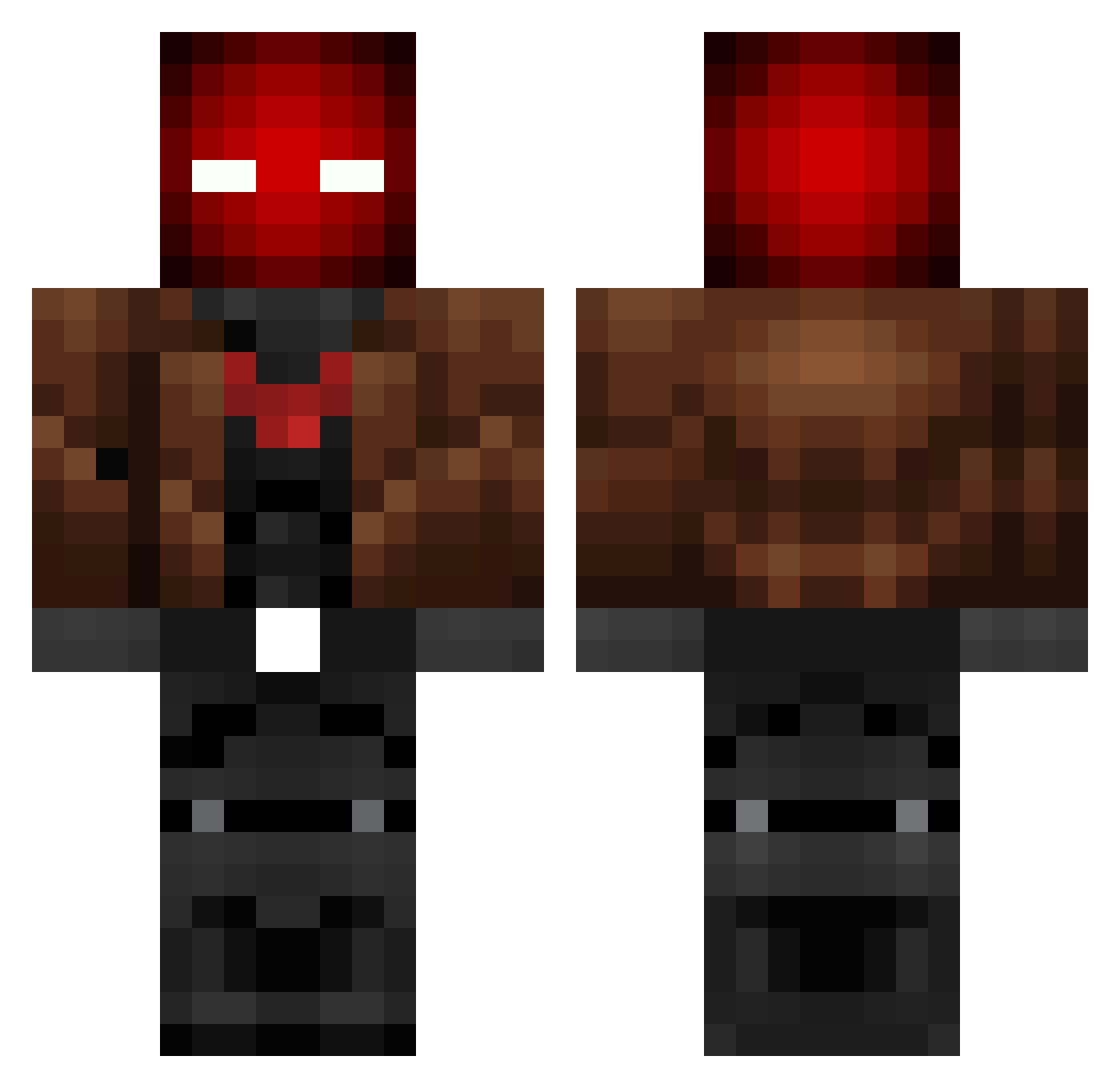 xaritin Minecraft skin, front and back view