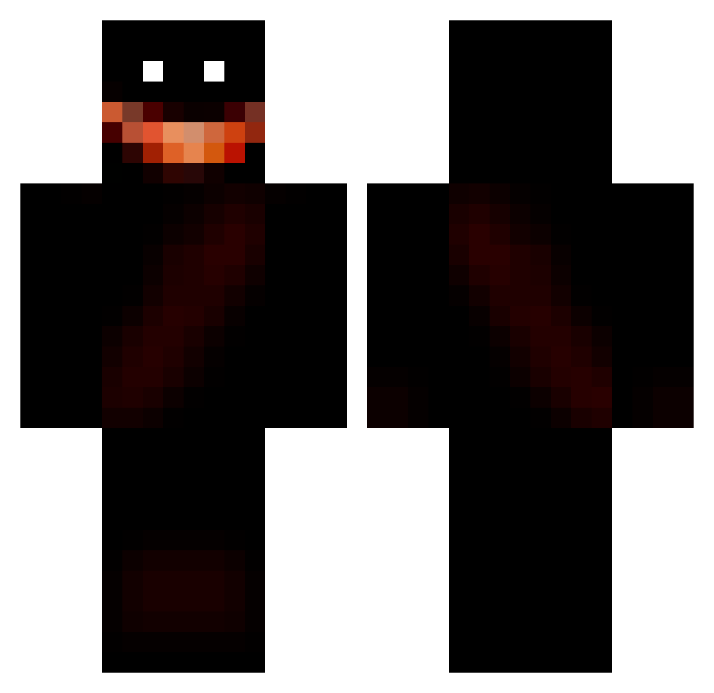 claarc Minecraft skin, front and back view