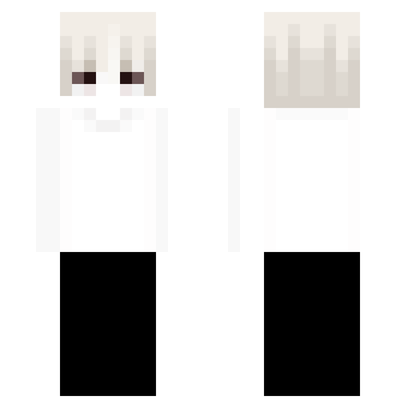 xc54 Minecraft skin, front and back view