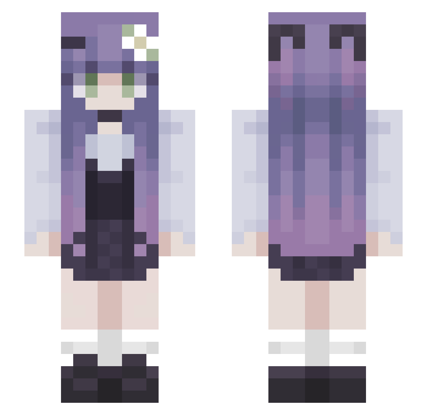 leolkk Minecraft skin, front and back view