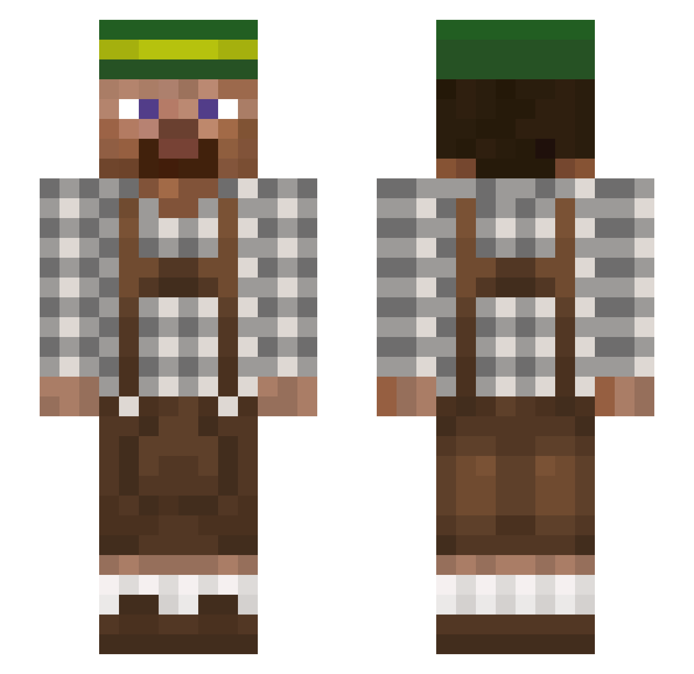 Kim_Jong_D Minecraft skin, front and back view