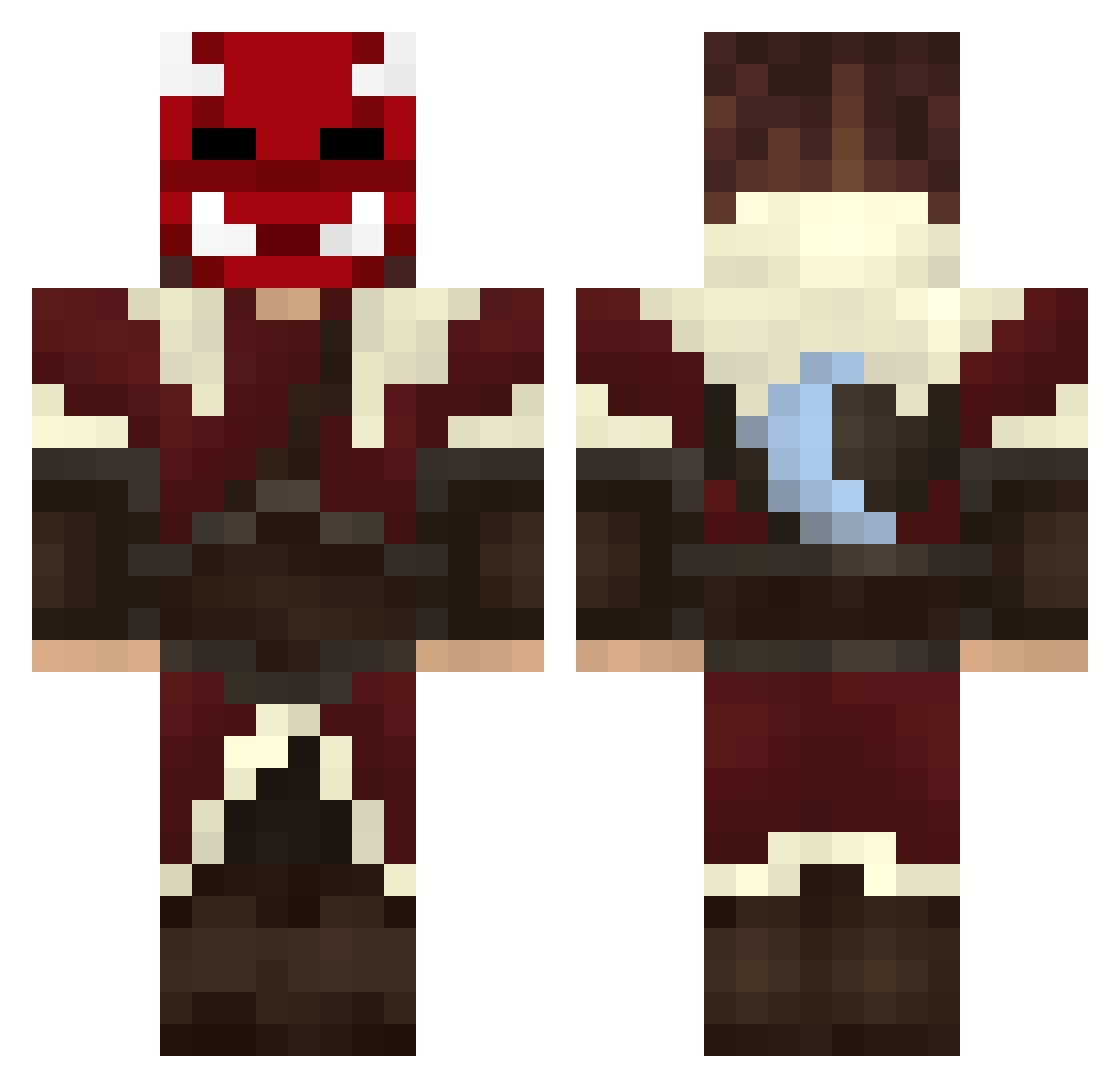 rukuoreikemenn Minecraft skin, front and back view