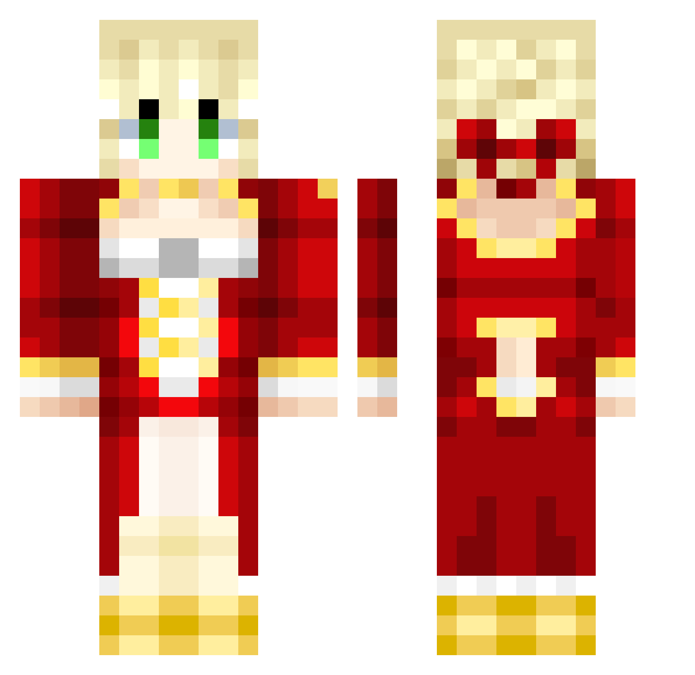 I_like_m4ids Minecraft skin, front and back view