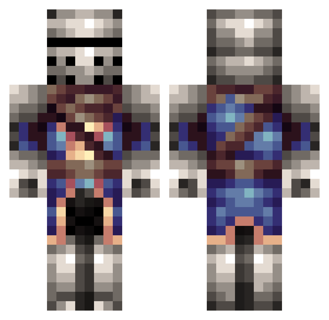 shadyboilol69 Minecraft skin, front and back view