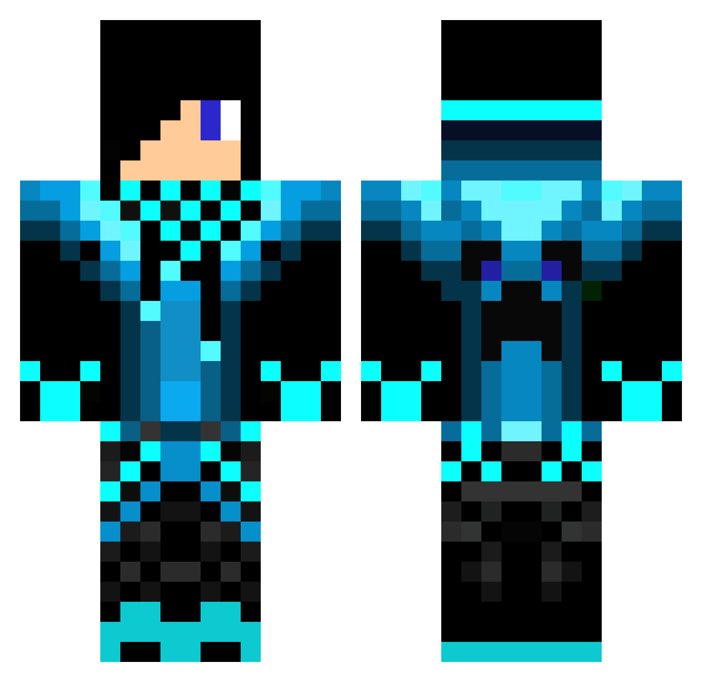 ChileEnjoyer Minecraft skin, front and back view