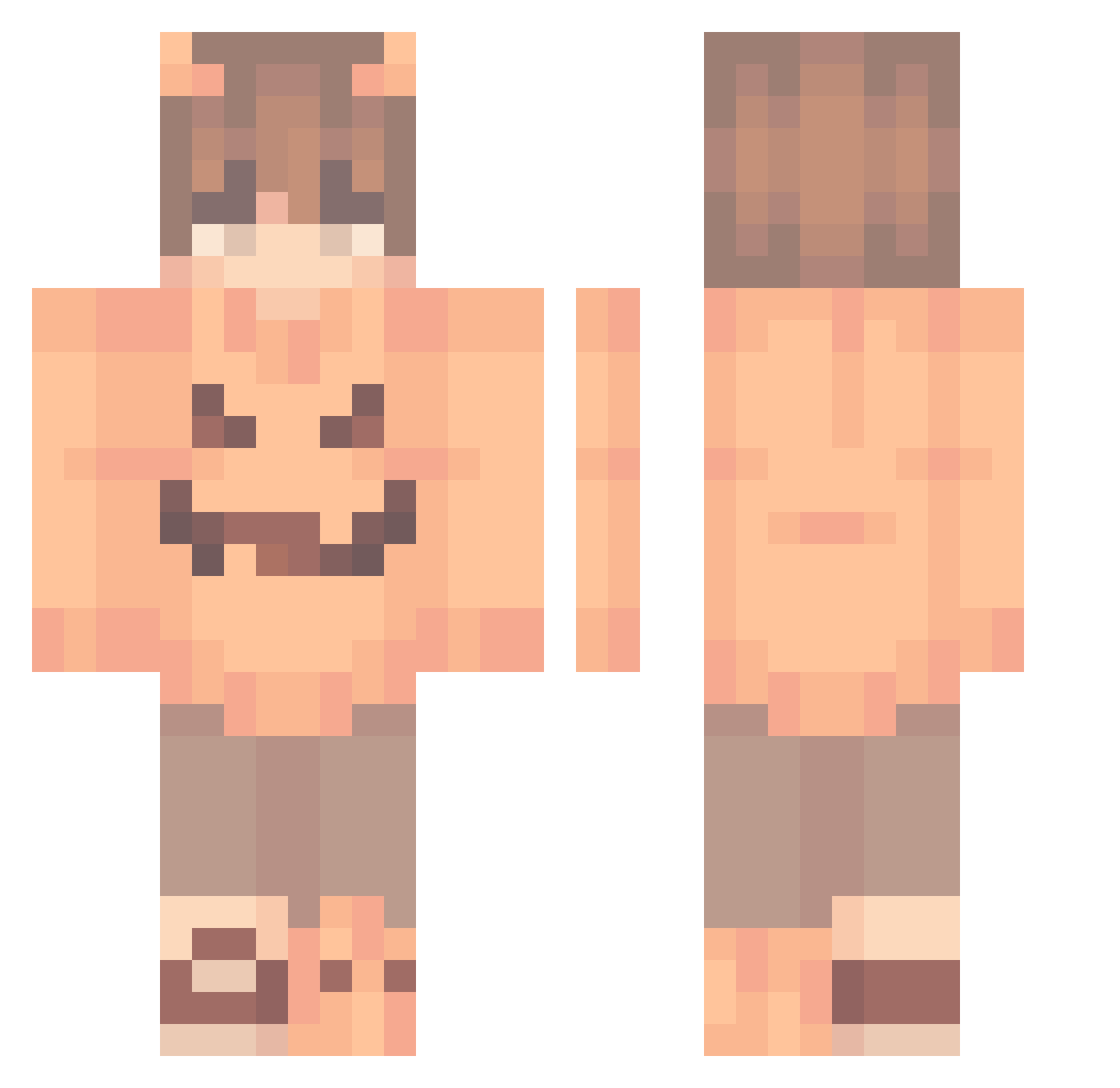 Juanitoelfavo Minecraft skin, front and back view