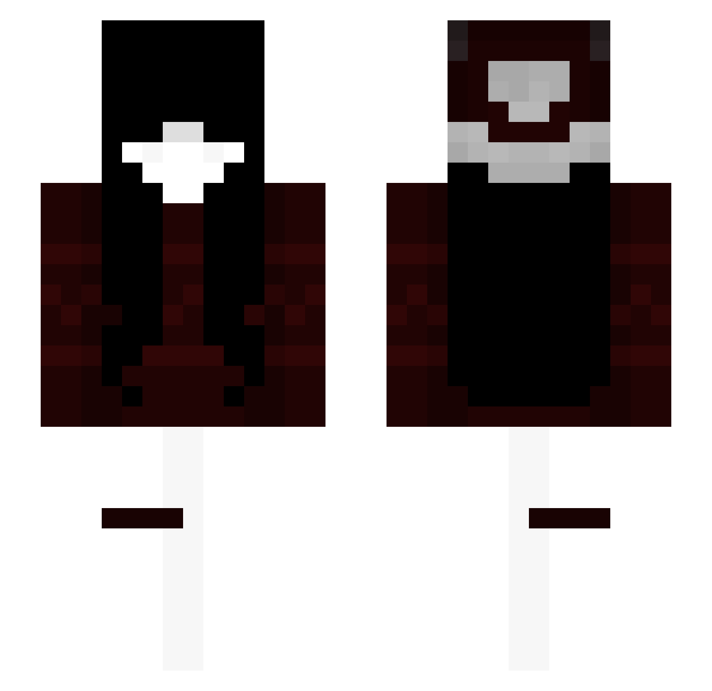 regulize Minecraft skin, front and back view