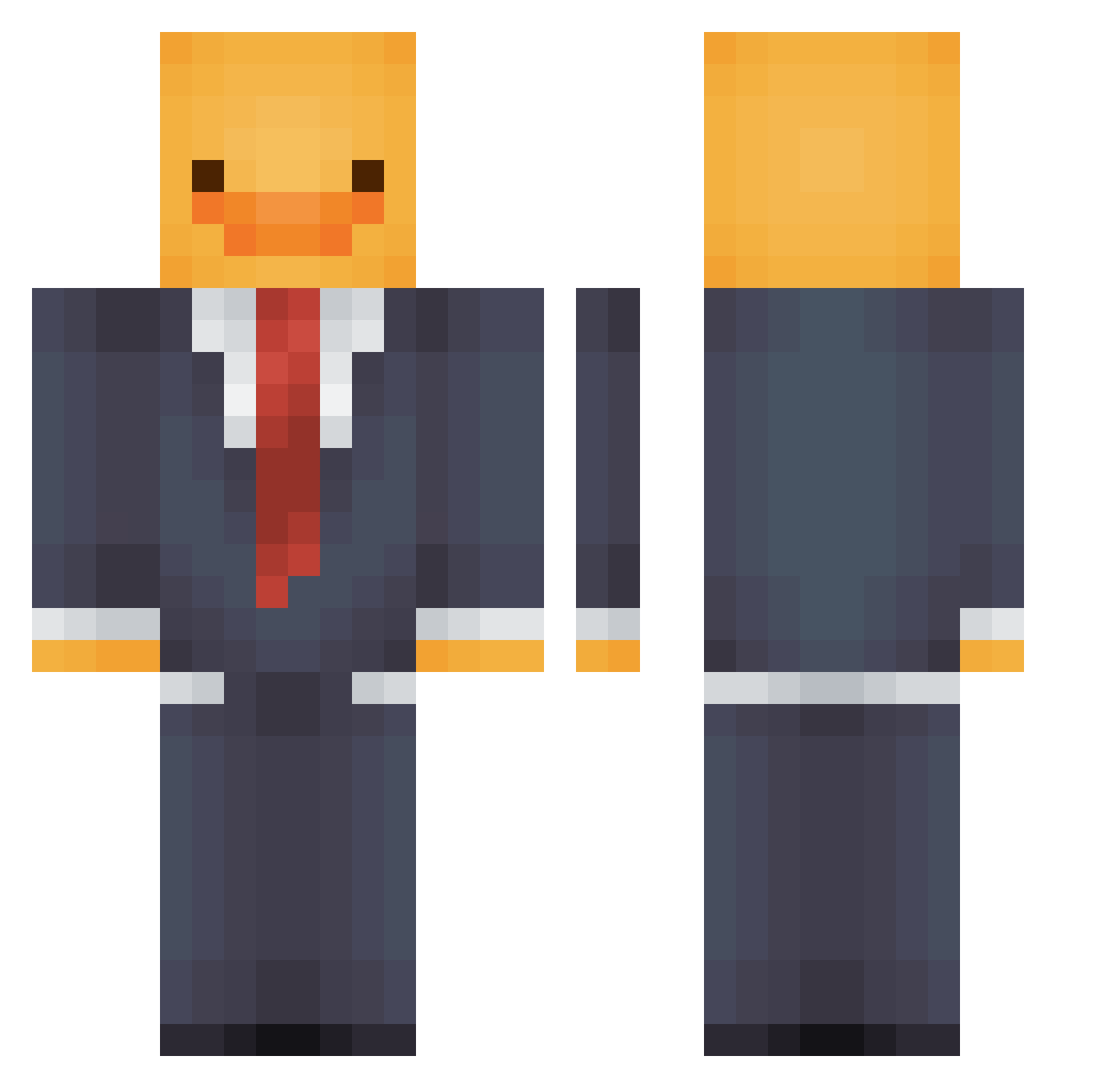 SkuaLv Minecraft skin, front and back view