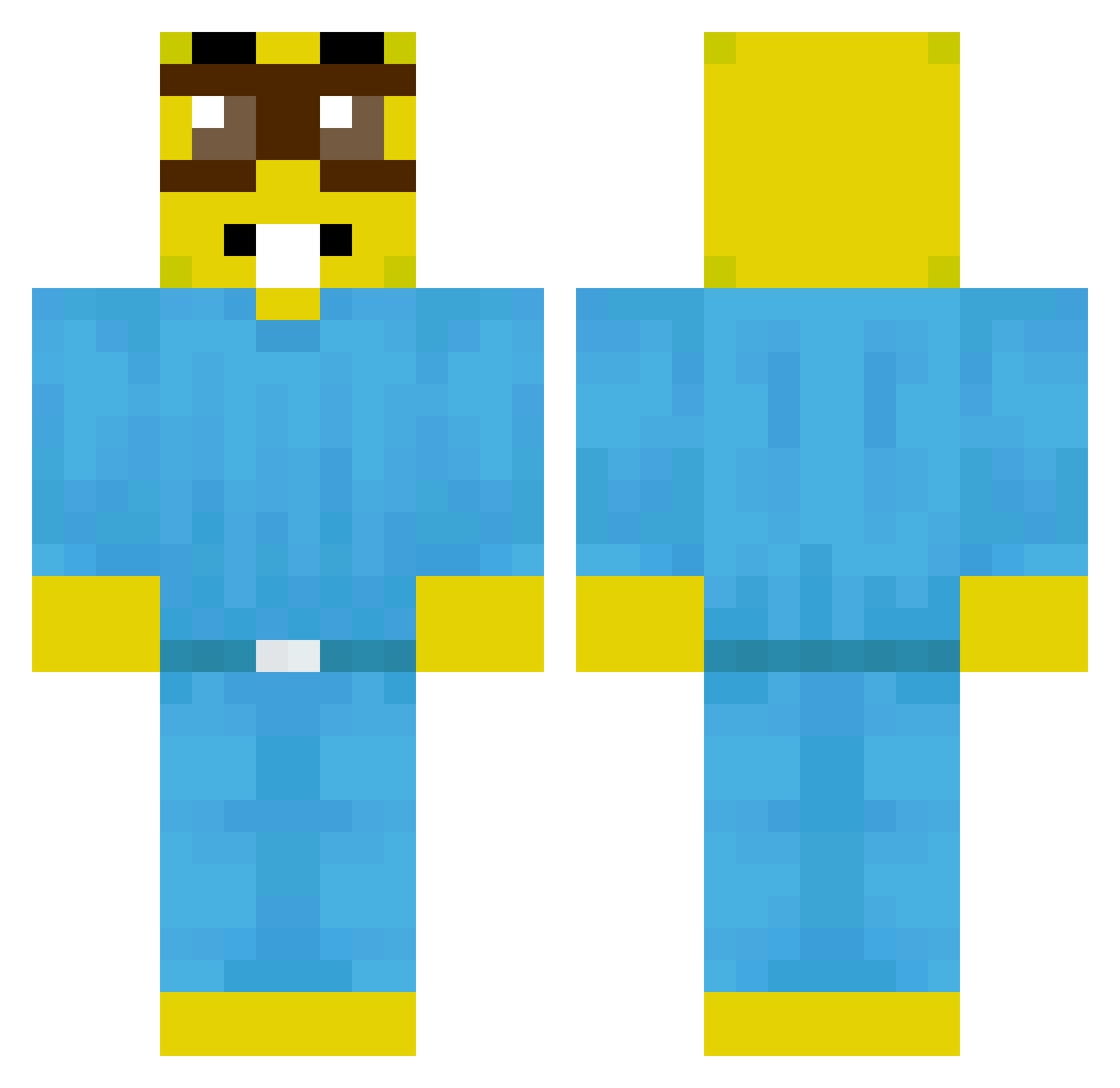 bochonokoff Minecraft skin, front and back view