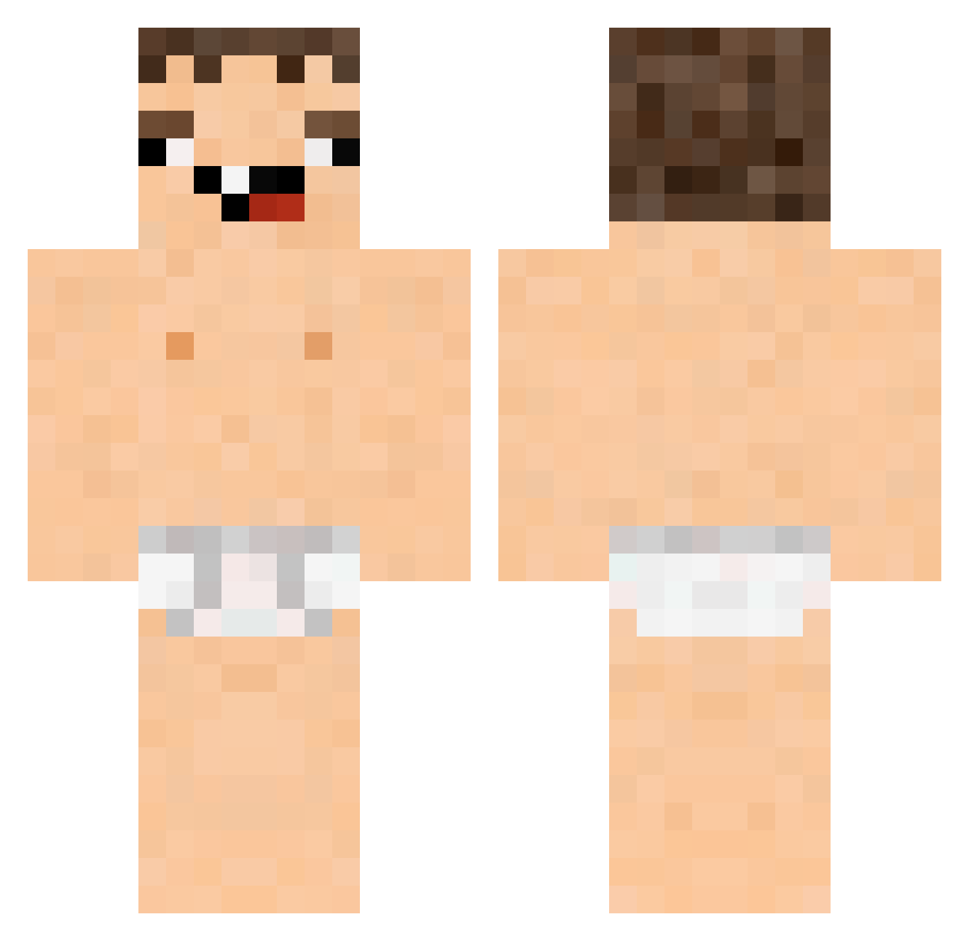 Tarkozz Minecraft skin, front and back view