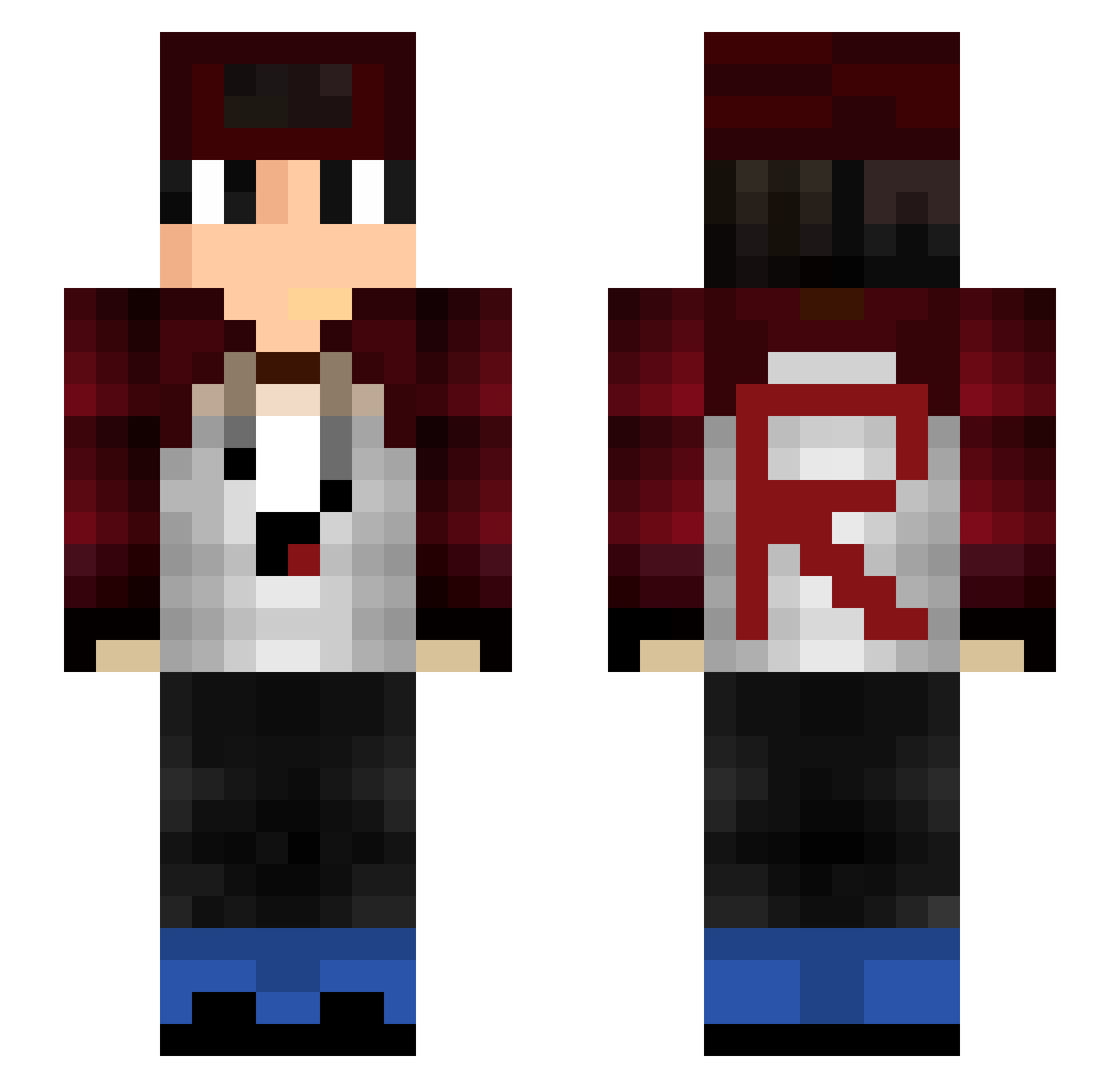 Ram42_ Minecraft skin, front and back view