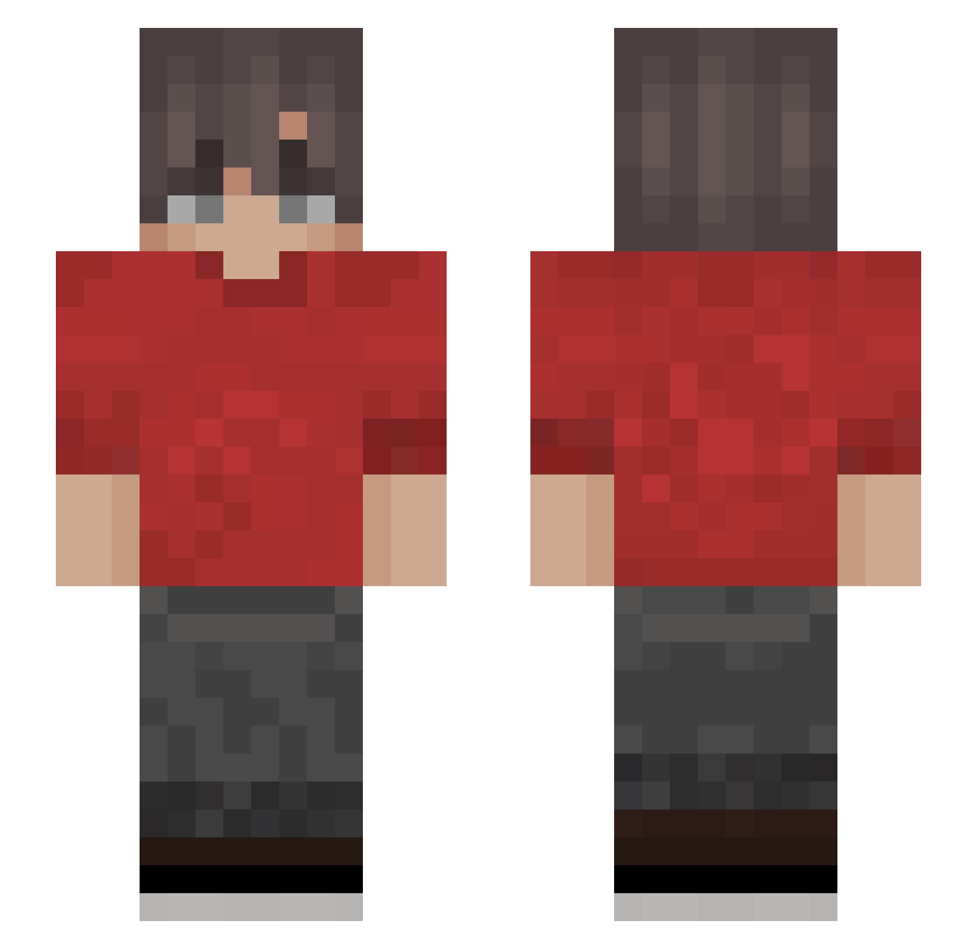 Rob1nn_ Minecraft skin, front and back view