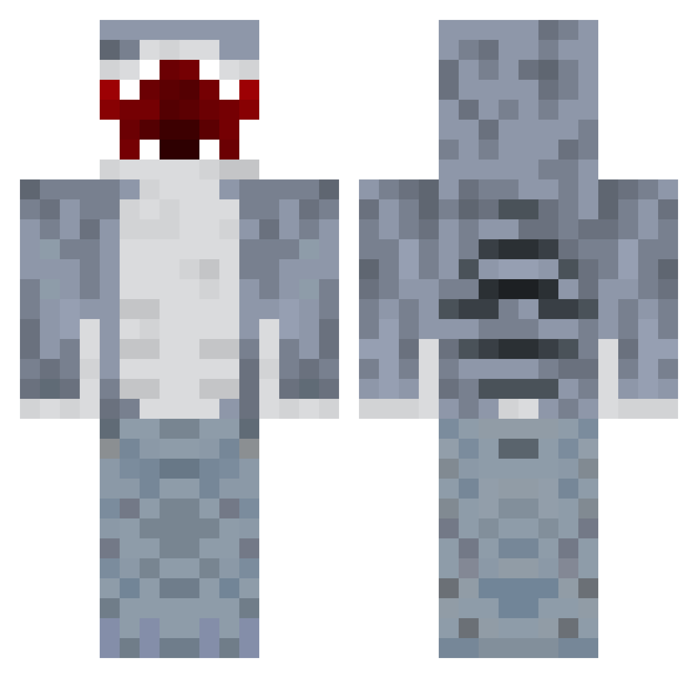 001SHARK Minecraft skin, front and back view