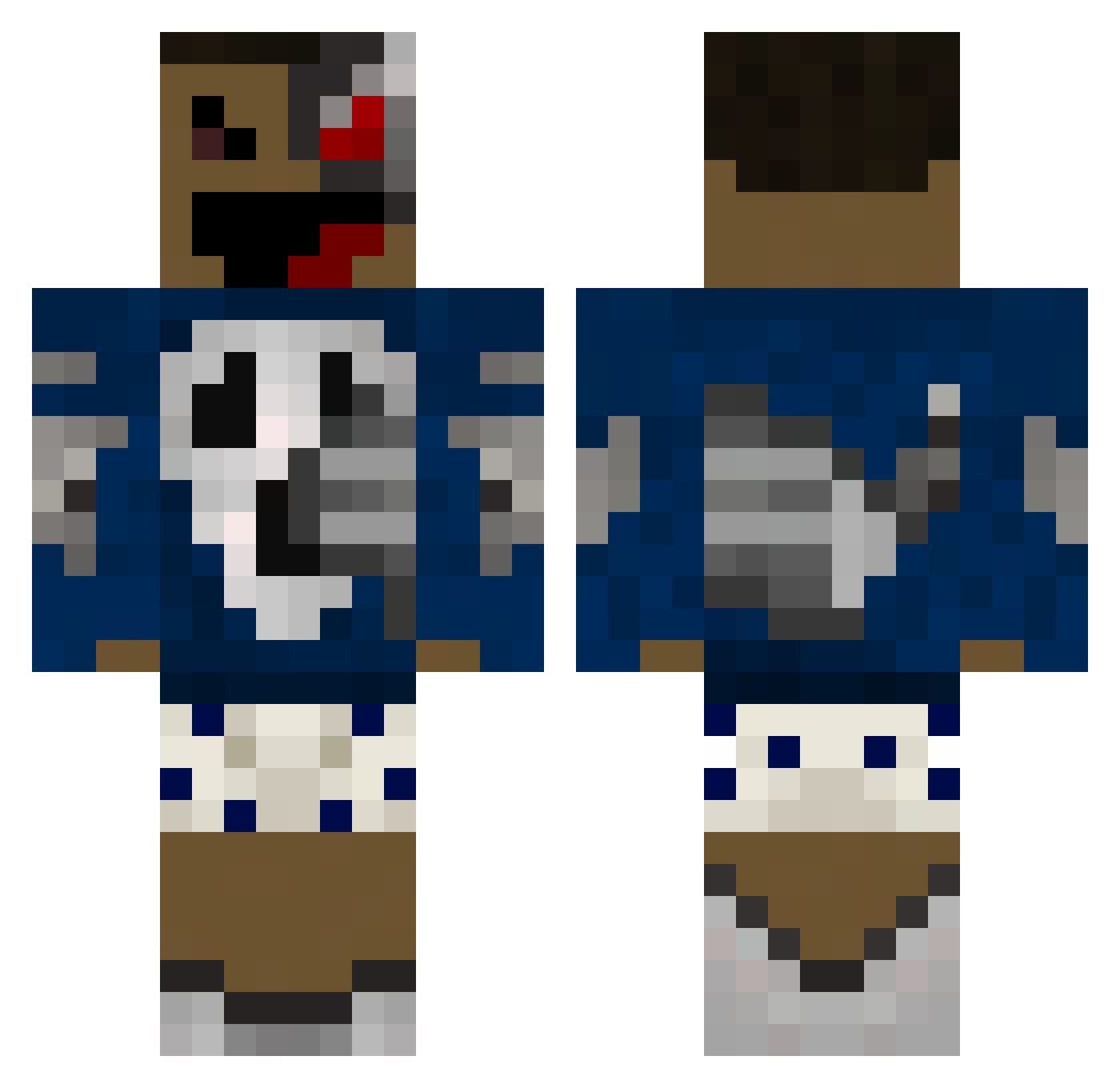 Tyliar Minecraft skin, front and back view
