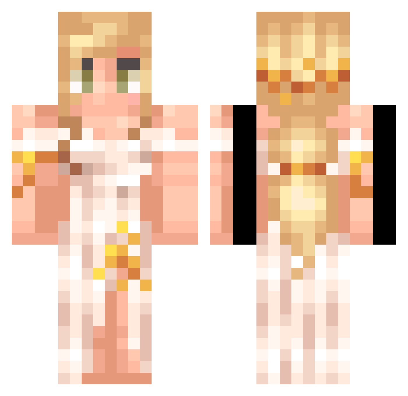 R_e_e_s_W_e_e_s Minecraft skin, front and back view