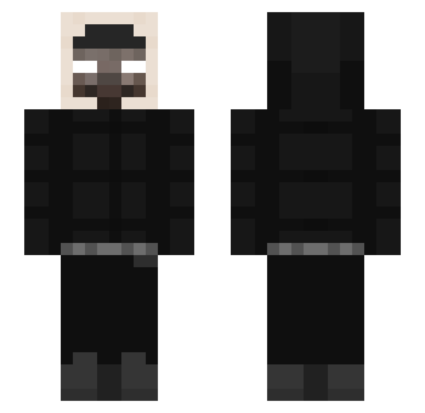 YungRichHandsome Minecraft skin, front and back view