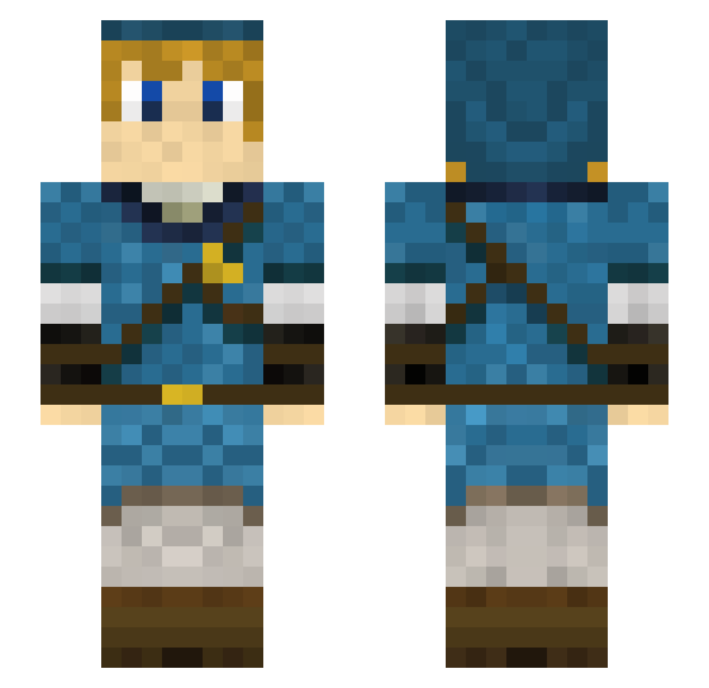 Brenn Minecraft skin, front and back view