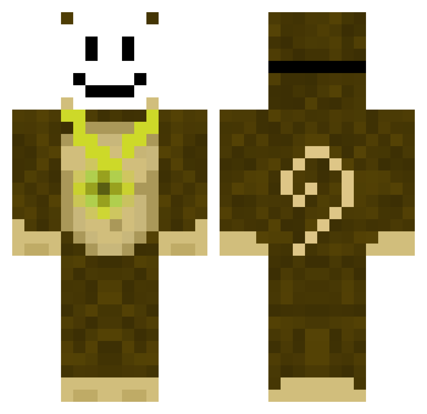 simp_chimpin Minecraft skin, front and back view