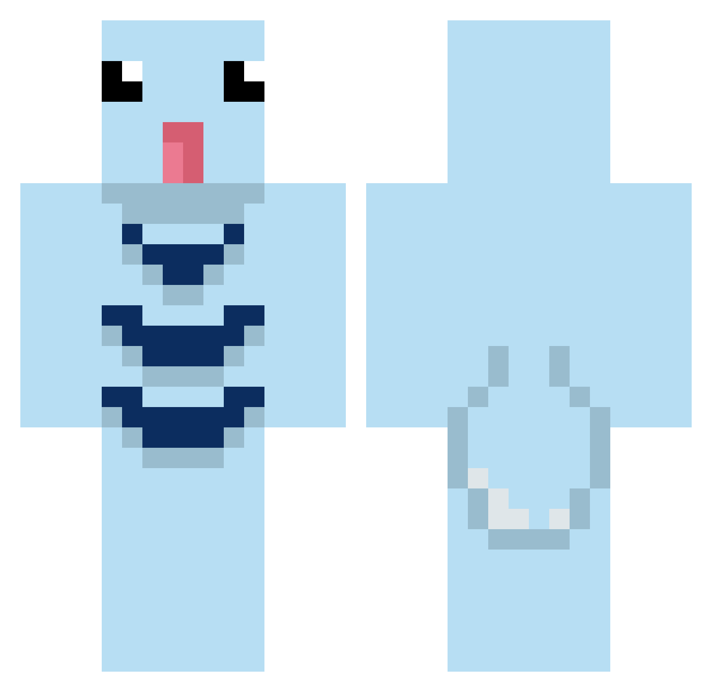Astriod21 Minecraft skin, front and back view