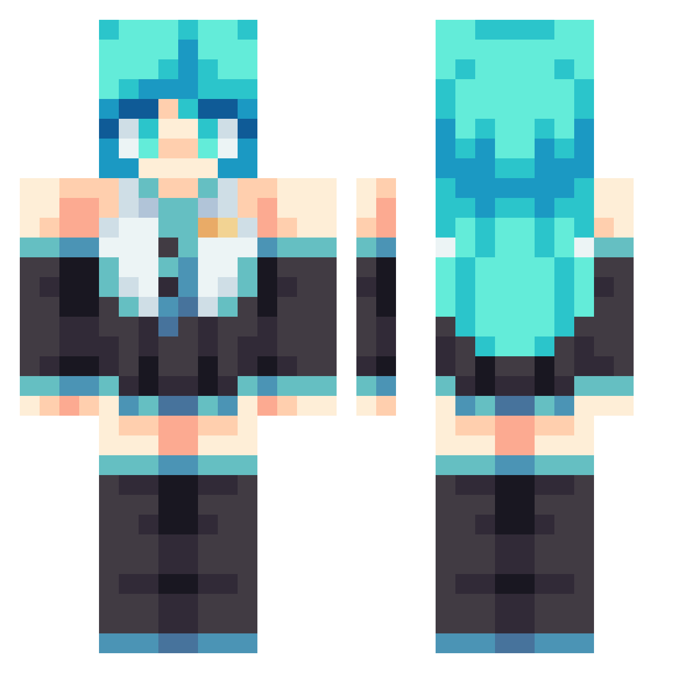 Tarzinho_ Minecraft skin, front and back view