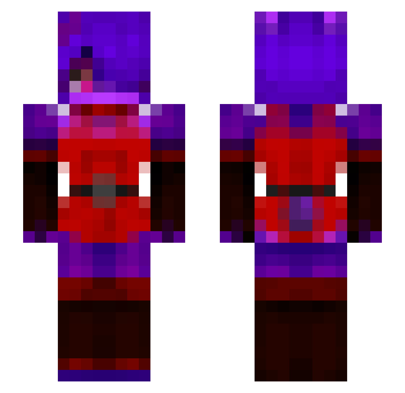Team_Shaddow Minecraft skin, front and back view