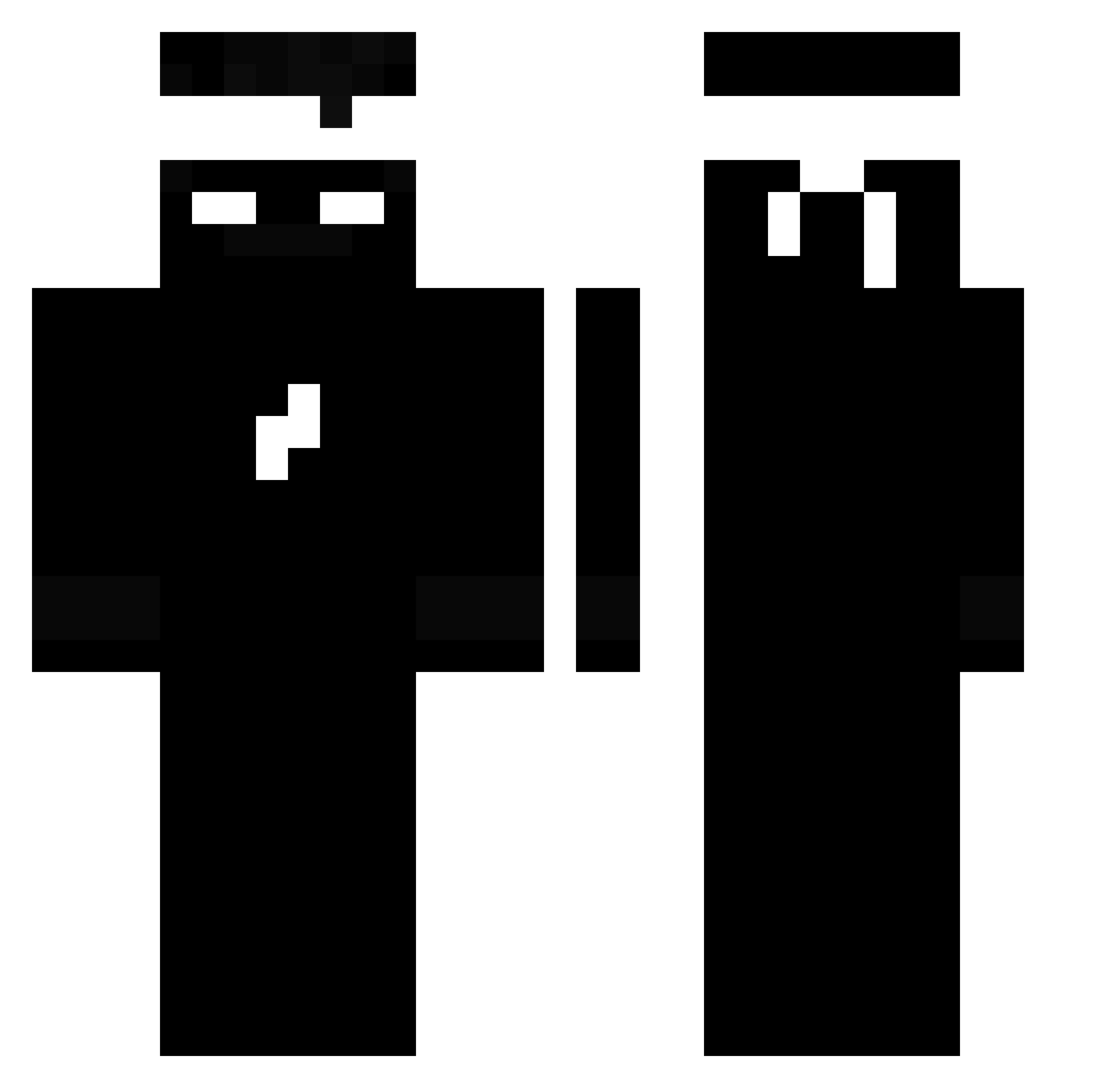 ZnajdzMnieMisiu Minecraft skin, front and back view