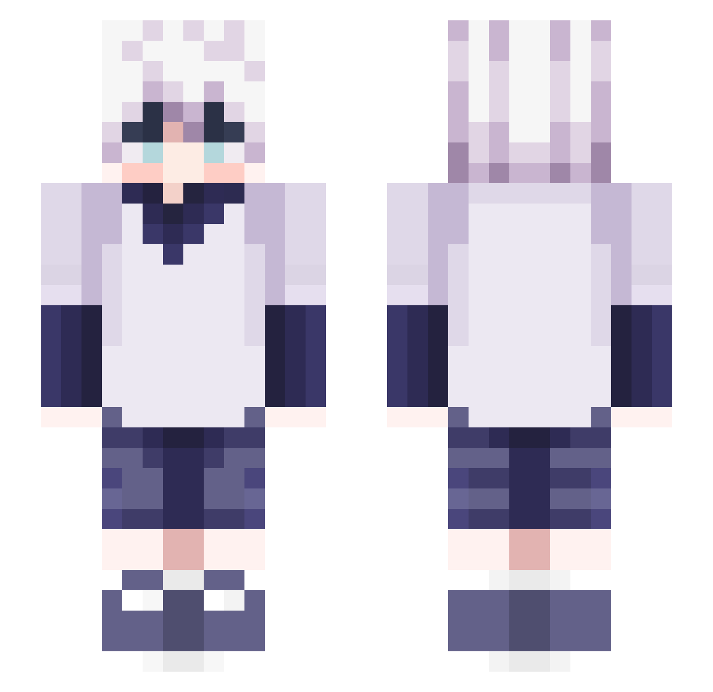 Realspin Minecraft skin, front and back view
