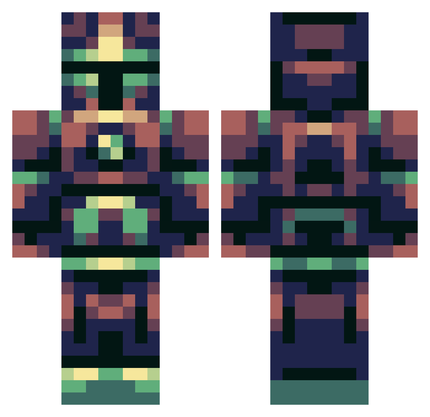 The_Star1 Minecraft skin, front and back view