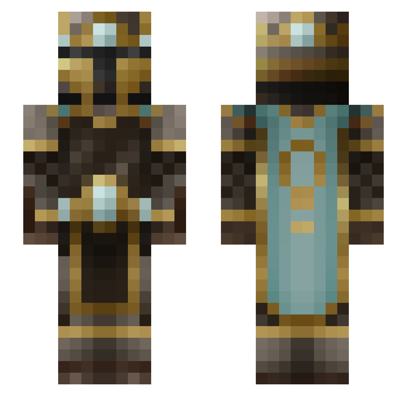 Tate20053 Minecraft skin, front and back view