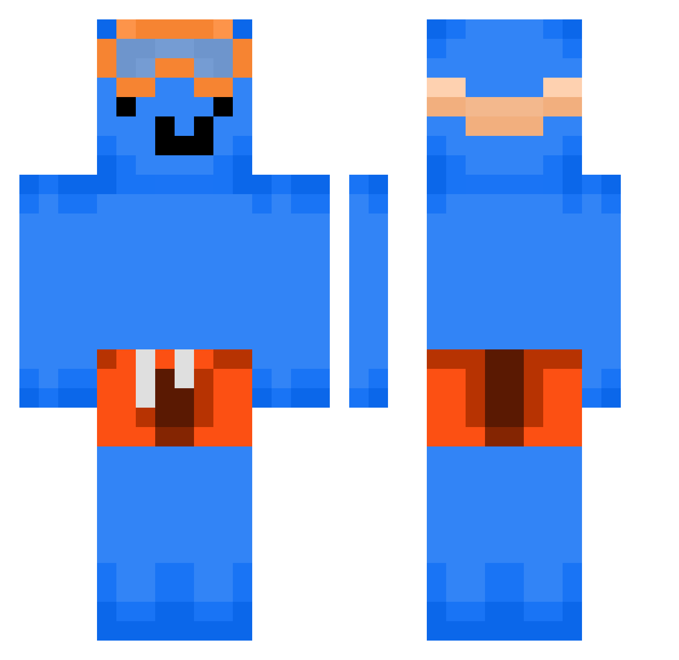 Yuheng1015 Minecraft skin, front and back view