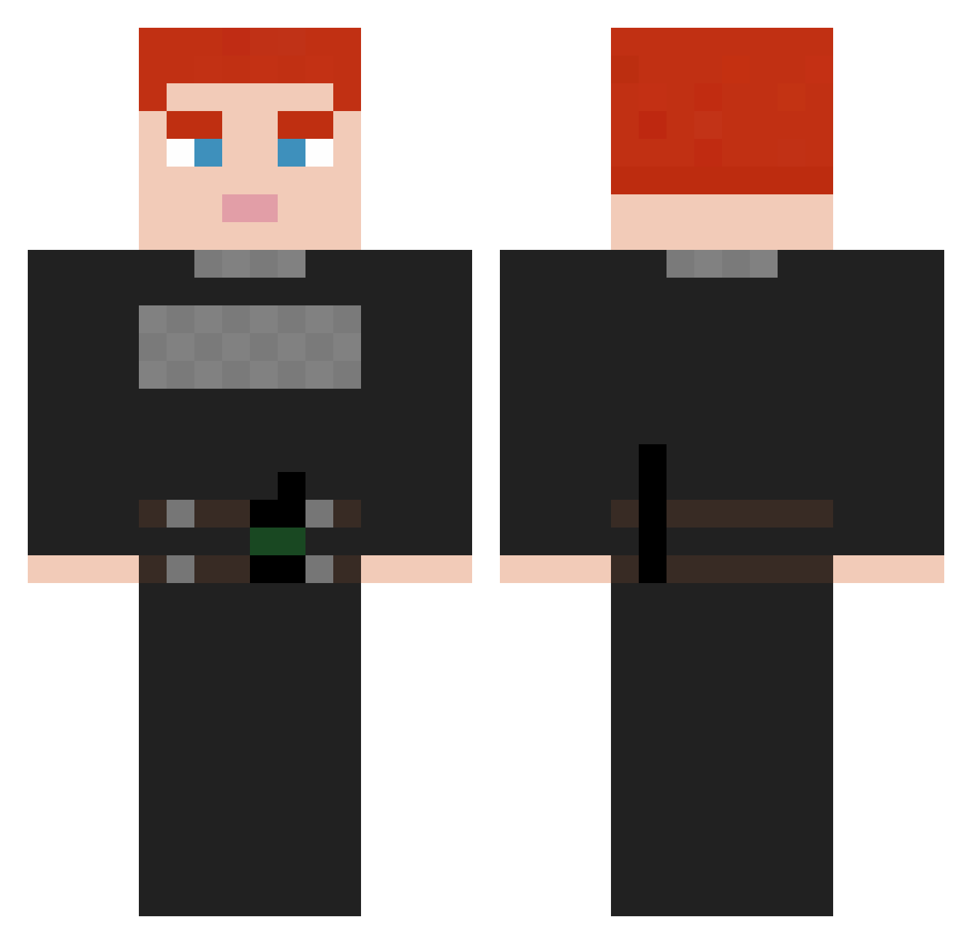 TopazSanvich Minecraft skin, front and back view