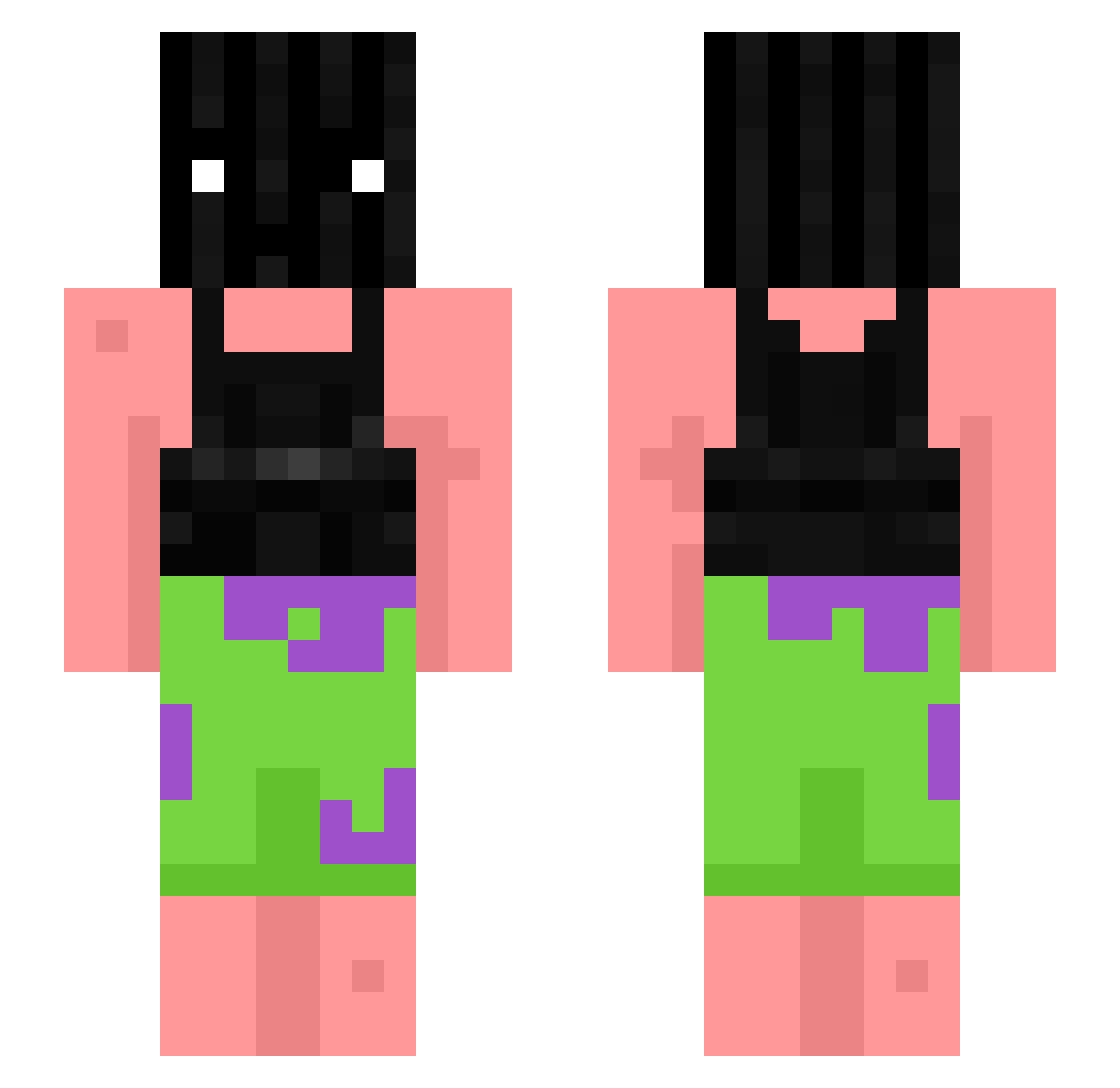 42018769 Minecraft skin, front and back view