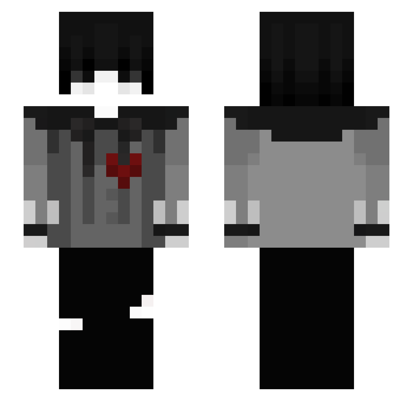 ThePianez Minecraft skin, front and back view