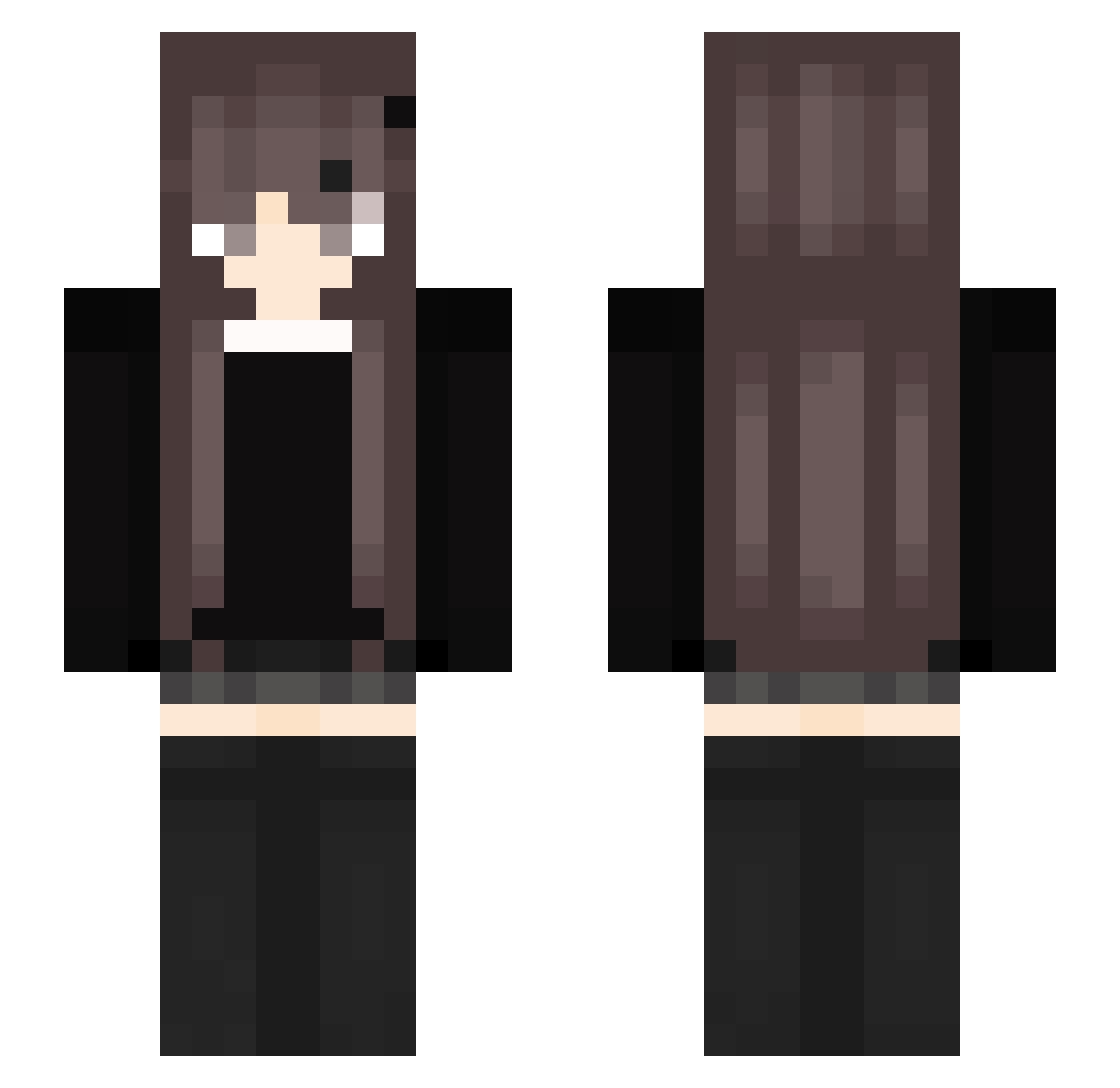 c1airo Minecraft skin, front and back view